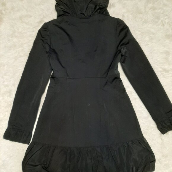 Bebe Women's Black Ruffle Trim Dress Jacket Size S - Picture 3 of 9